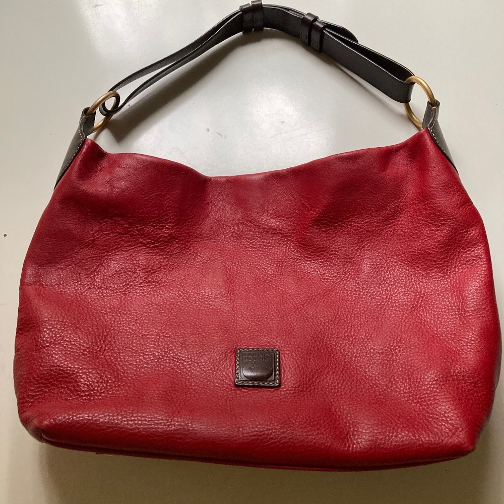 Dooney & Bourke vintage red leather hobo shoulder bag